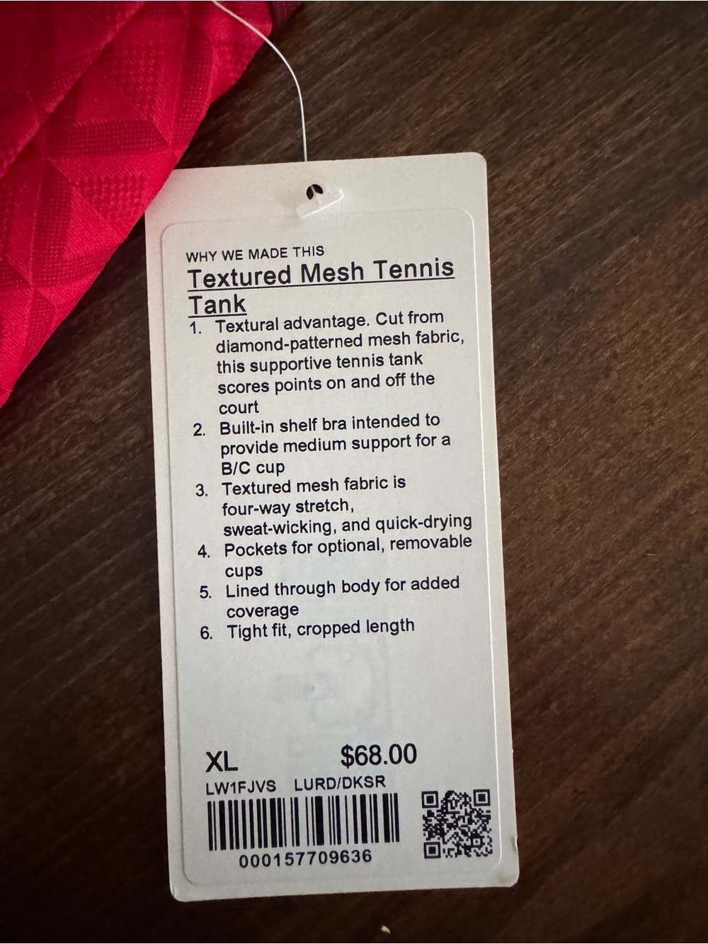 lululemon athletica Red Quilted-Texture Sports Bra - Picture 5 of 7